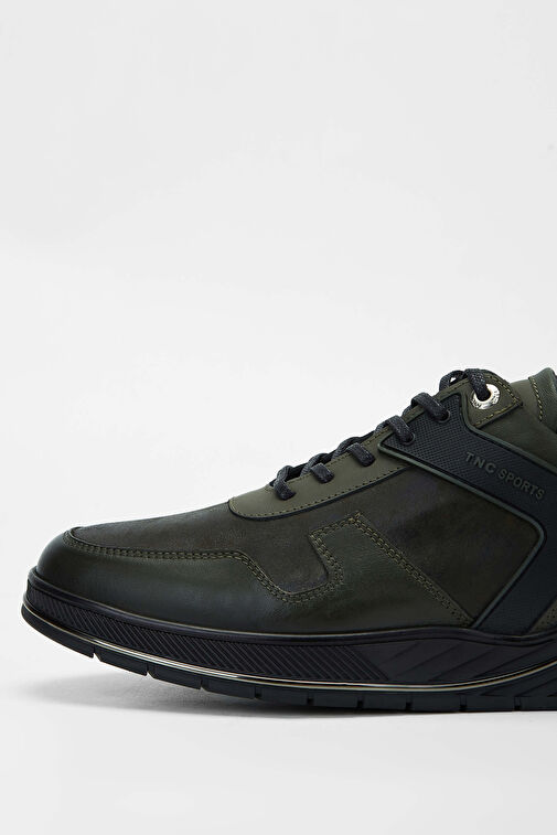 Tamer Tanca Erkek Hakiki Deri Haki Sneakers & Spor Ayakkabı - Görsel 7