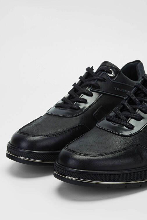 Tamer Tanca Erkek Hakiki Deri Siyah Sneakers & Spor Ayakkabı - Görsel 5