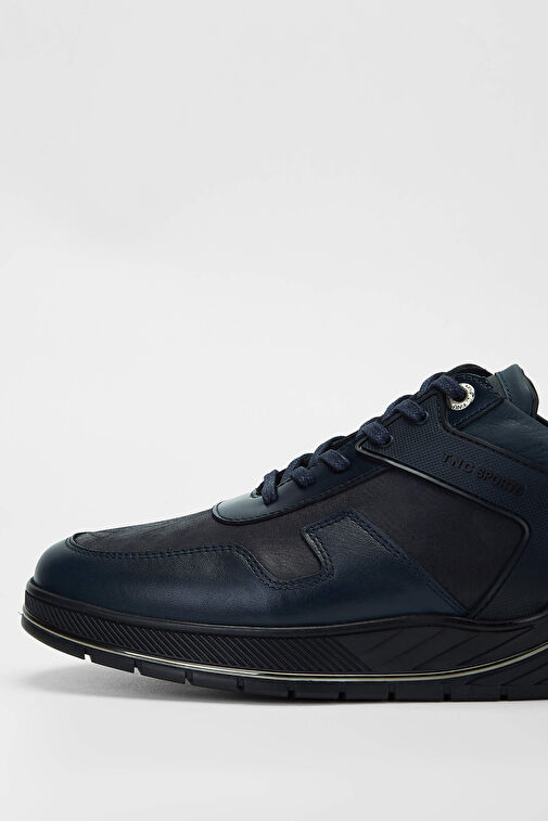 Tamer Tanca Siyah Erkek Deri Sneaker 381 18626 ERK AYK SK23/24 - Görsel 4