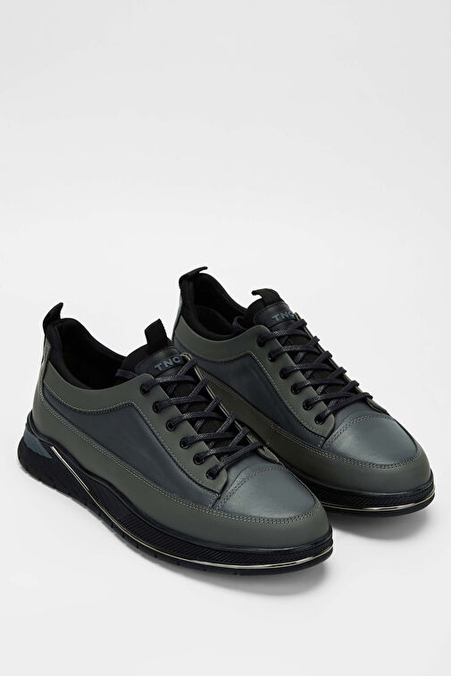 Tamer Tanca Lacivert Erkek Deri Sneaker 381 18630 ERK AYK SK23/24 - Görsel 3