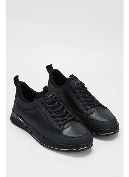 Tamer Tanca Erkek Hakiki Deri Siyah Sneakers & Spor Ayakkabı - Görsel 3