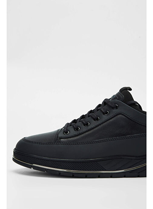 Tamer Tanca Erkek Hakiki Deri Siyah Sneakers & Spor Ayakkabı - Görsel 5