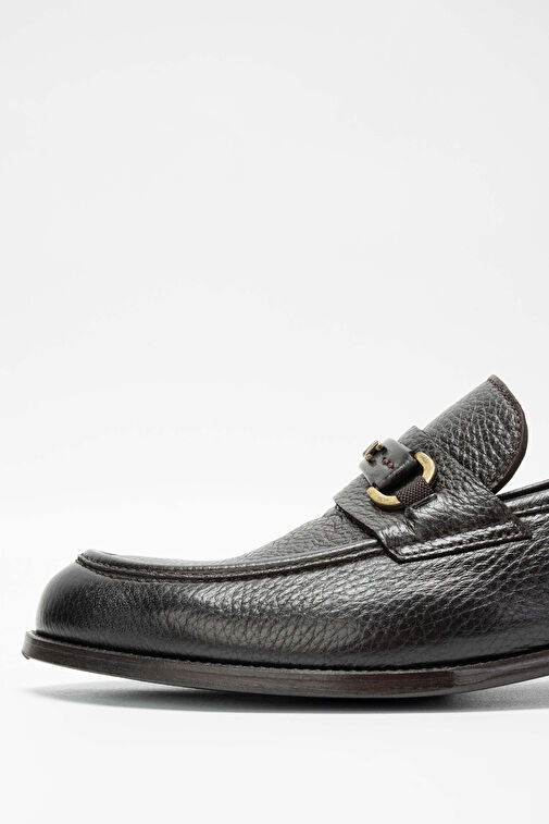 Tamer Tanca Erkek Hakiki Deri Kahverengi Loafer Ayakkabı - Görsel 5