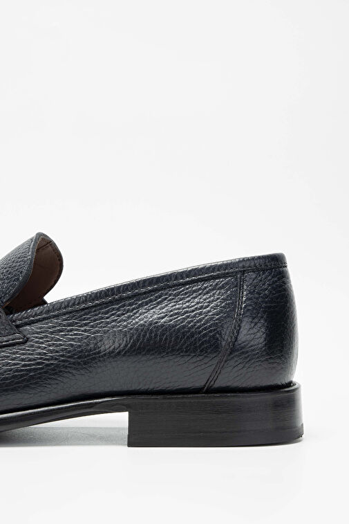 Tamer Tanca Erkek Hakiki Deri Lacivert Loafer Ayakkabı - Görsel 5