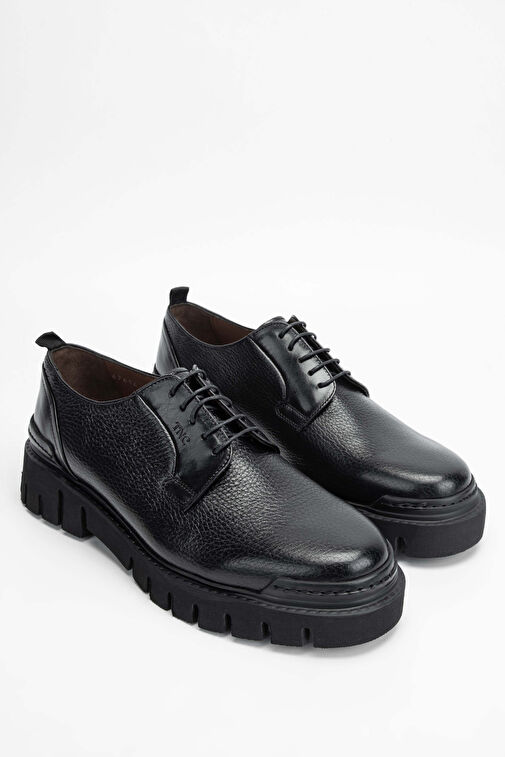 Tamer Tanca Erkek Hakiki Deri Siyah Casual Ayakkabı - Görsel 3