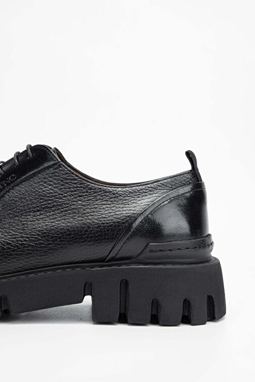 Tamer Tanca Erkek Hakiki Deri Siyah Casual Ayakkabı - Görsel 5