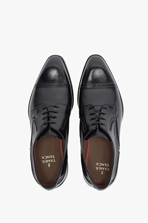 Tamer Tanca Erkek Hakiki Deri Siyah Klasik Ayakkabı - Görsel 7