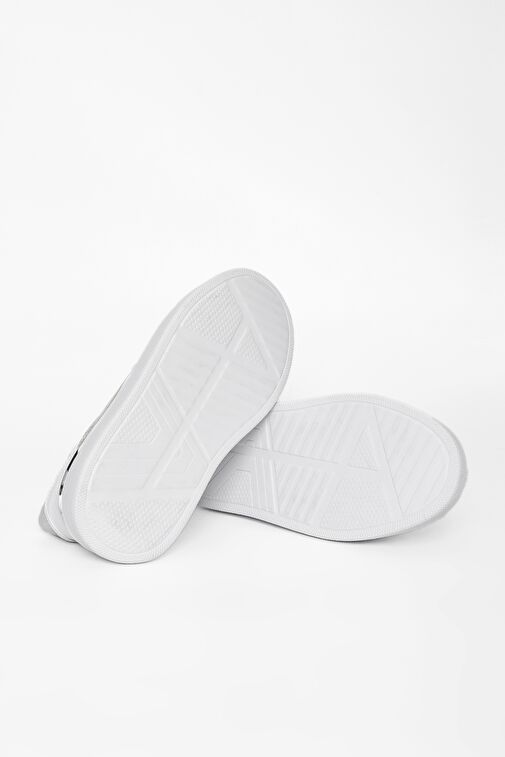 Valmenti Kadın Beyaz Gümüş Suni Deri Sneakers & Spor Ayakkabı - Görsel 7