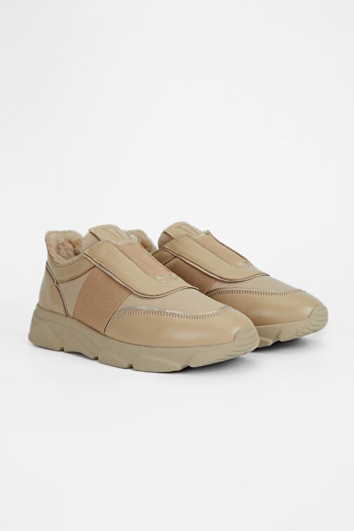 Valmenti Kadın Vizon Hakiki Deri Sneakers & Spor Ayakkabı - Görsel 3