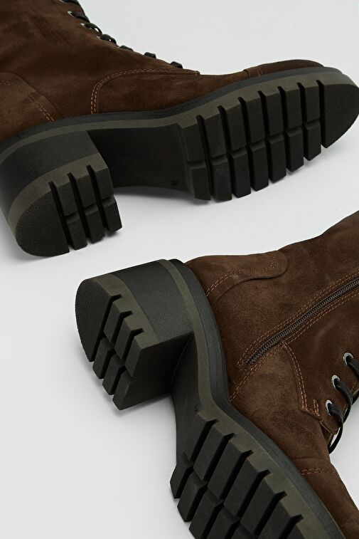 Valmenti Kadın Kahverengi Süet Hakiki Deri Casual Bot - Görsel 7