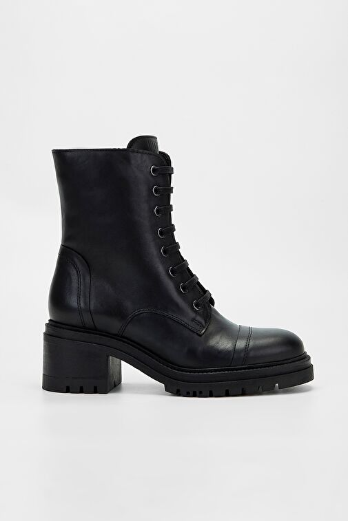 Valmenti Kadın Siyah Hakiki Deri Casual Bot - Görsel 2