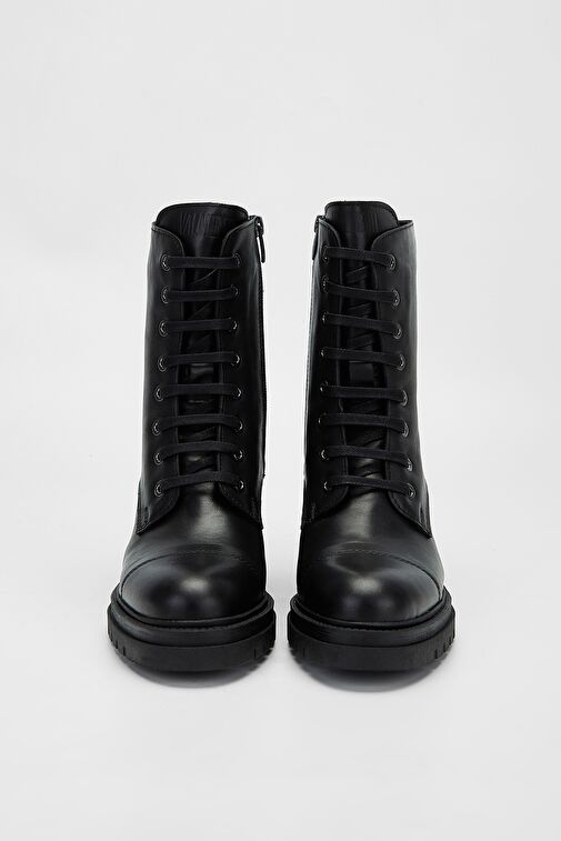 Valmenti Kadın Siyah Hakiki Deri Casual Bot - Görsel 4