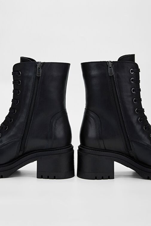 Valmenti Kadın Siyah Hakiki Deri Casual Bot - Görsel 7