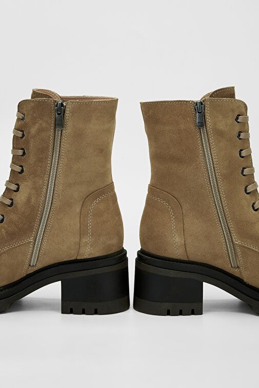 Valmenti Kadın Bej Süet Hakiki Deri Casual Bot - Görsel 7