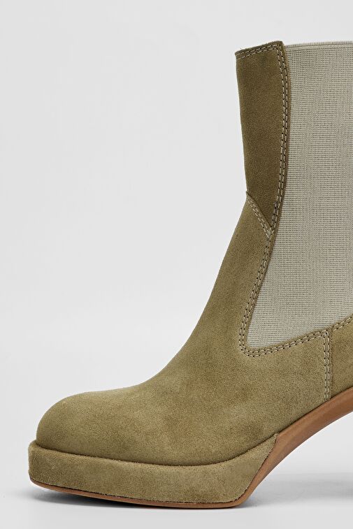 Valmenti Astrid Kadın Bej Süet Hakiki Deri Casual Bot - Görsel 4