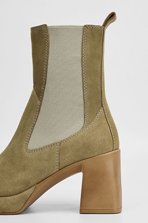 Valmenti Astrid Kadın Bej Süet Hakiki Deri Casual Bot - Görsel 5
