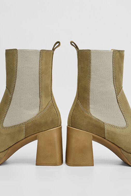 Valmenti Astrid Kadın Bej Süet Hakiki Deri Casual Bot - Görsel 6