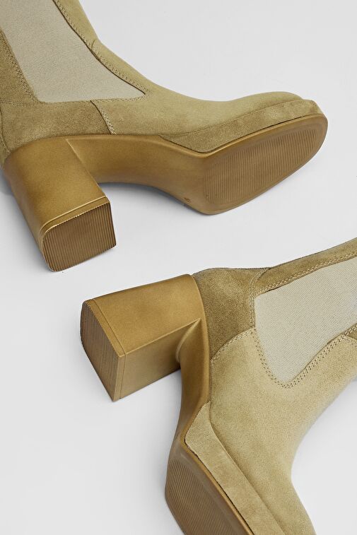 Valmenti Astrid Kadın Bej Süet Hakiki Deri Casual Bot - Görsel 7