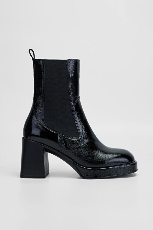 Valmenti Astrid Kadın Siyah Rugan Hakiki Deri Casual Bot - Görsel 2