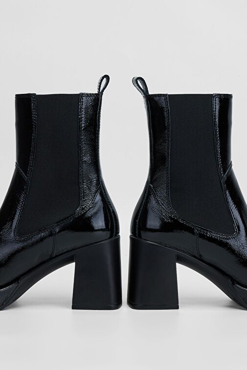 Valmenti Astrid Kadın Siyah Rugan Hakiki Deri Casual Bot - Görsel 4