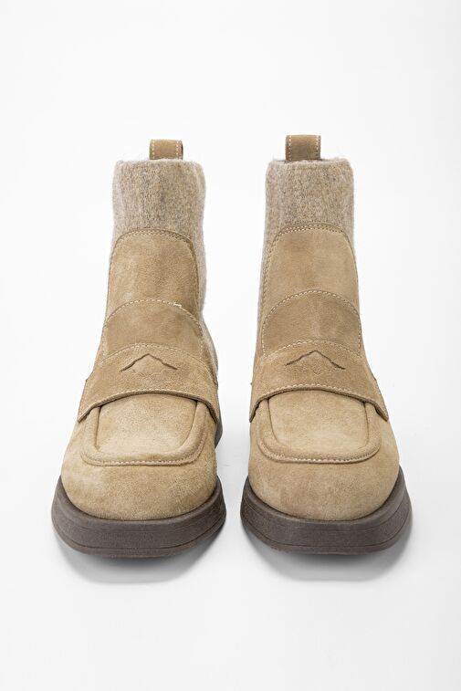 Valmenti Kadın Vizon Süet Hakiki Deri Casual Bot - Görsel 7