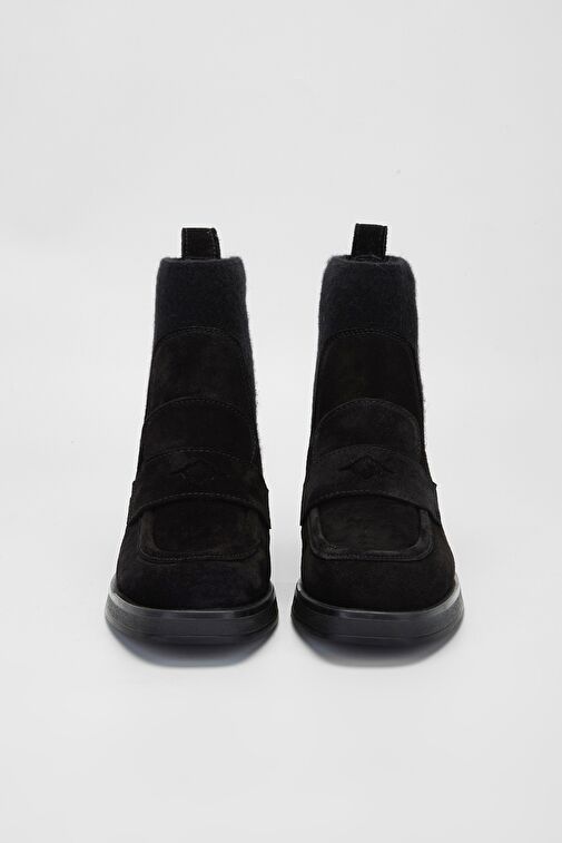 Valmenti Kadın Siyah Süet Hakiki Deri Casual Bot - Görsel 5