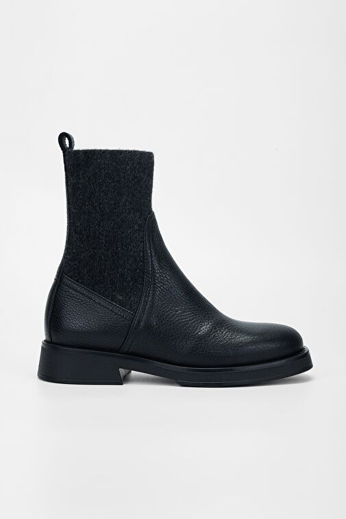 Valmenti Kadın Siyah Floter Hakiki Deri Casual Bot - Görsel 2
