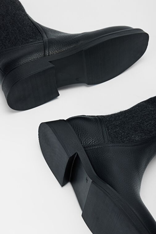 Valmenti Kadın Siyah Floter Hakiki Deri Casual Bot - Görsel 6