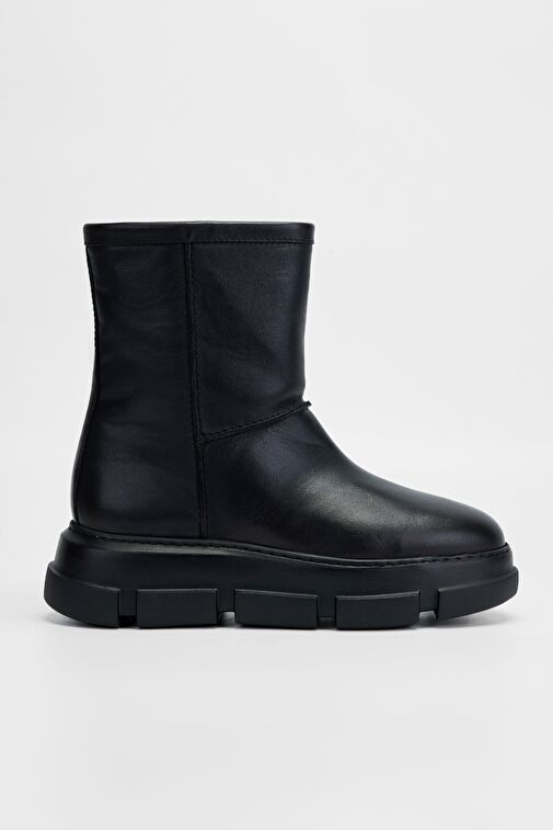 Valmenti Kadın Siyah Hakiki Deri Casual Bot - Görsel 2