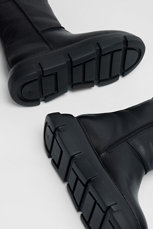 Valmenti Kadın Siyah Hakiki Deri Casual Bot - Görsel 6