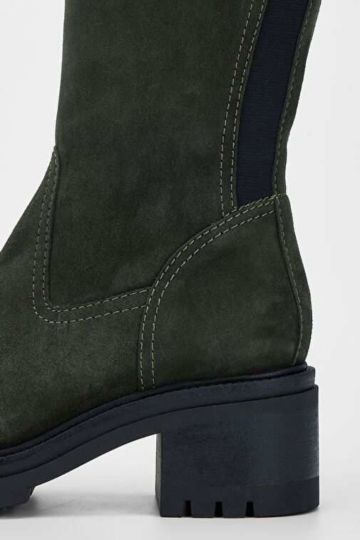 Valmenti Kadın Haki Süet Hakiki Deri Çizme - Görsel 5