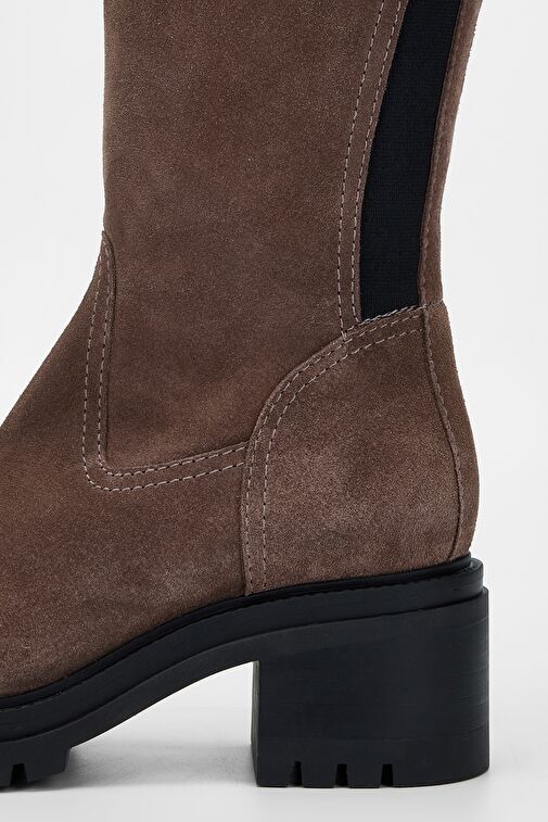 Valmenti Kadın Vizon Süet Hakiki Deri Çizme - Görsel 5