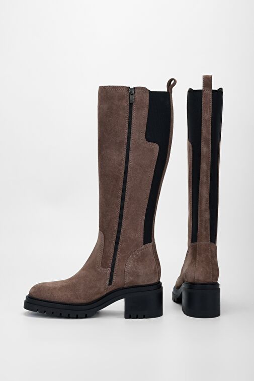 Valmenti Kadın Vizon Süet Hakiki Deri Çizme - Görsel 6