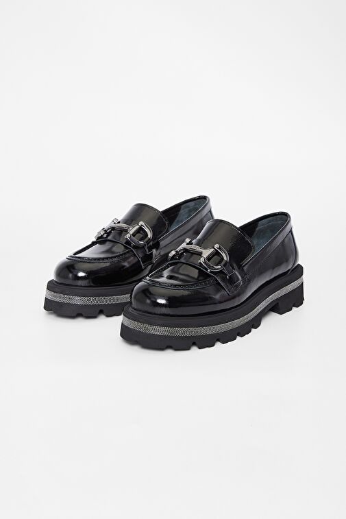 Valmenti Siyah Kadın Süet Loafer 33 77501 BN AYK SK23/24 - Görsel 3