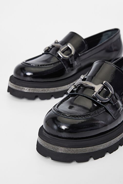 Valmenti Siyah Kadın Süet Loafer 33 77501 BN AYK SK23/24 - Görsel 4