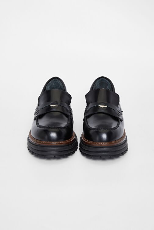 Valmenti Siyah Kadın Deri Loafer 33 52107 BN AYK SK23/24 - Görsel 7