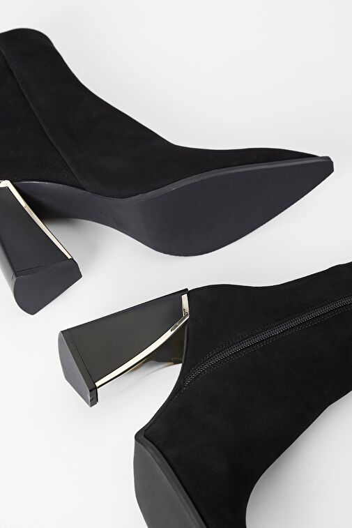 Valmenti Kadın Siyah Süet Hakiki Deri Casual Bot - Görsel 8