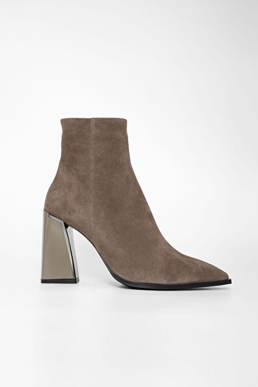 Valmenti Kadın Vizon Süet Hakiki Deri Casual Bot - Görsel 2