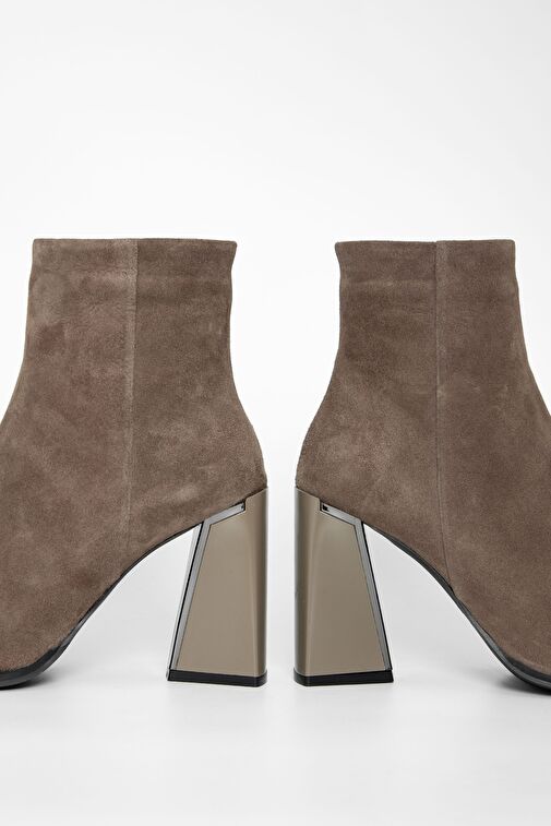 Valmenti Kadın Vizon Süet Hakiki Deri Casual Bot - Görsel 4