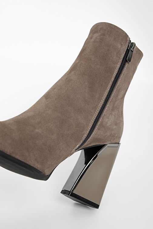 Valmenti Kadın Vizon Süet Hakiki Deri Casual Bot - Görsel 6