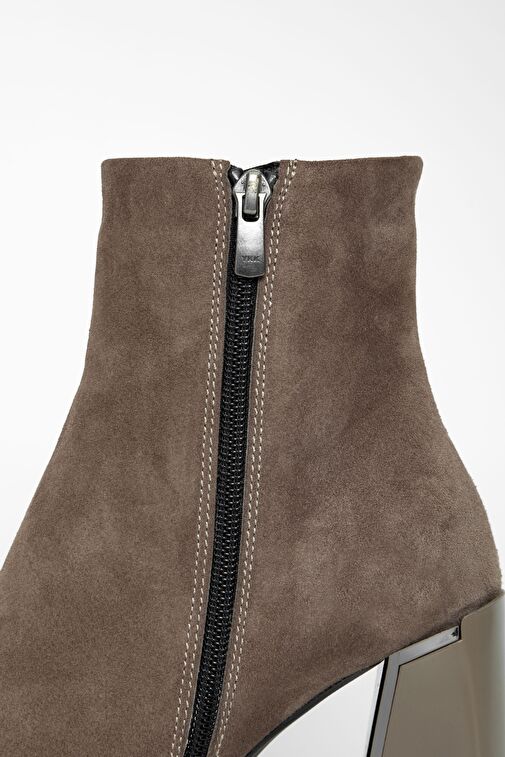 Valmenti Kadın Vizon Süet Hakiki Deri Casual Bot - Görsel 7