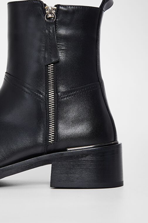 Valmenti Lyrion Kadın Siyah Hakiki Deri Casual Bot - Görsel 6