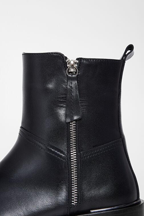 Valmenti Lyrion Kadın Siyah Hakiki Deri Casual Bot - Görsel 7