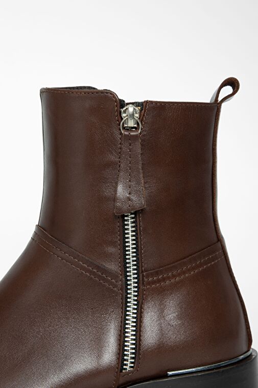 Valmenti Lyrion Kadın Kahve DR Hakiki Deri Casual Bot - Görsel 7