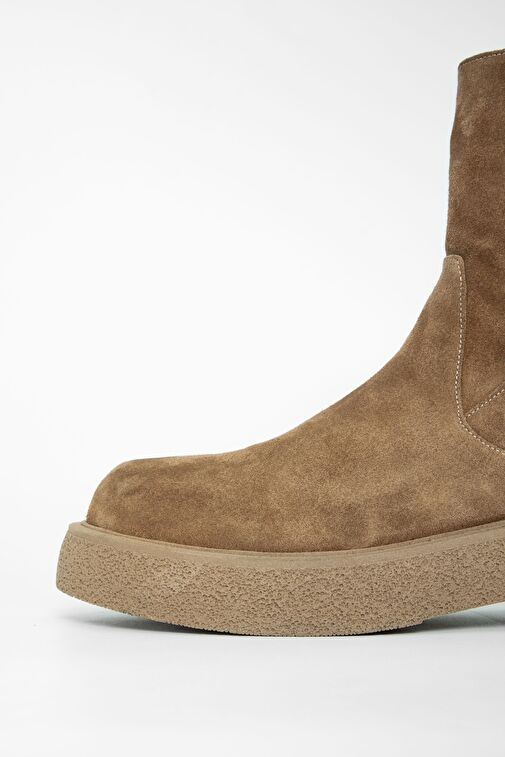 Valmenti Kadın Vizon Süet Hakiki Deri Casual Bot - Görsel 4