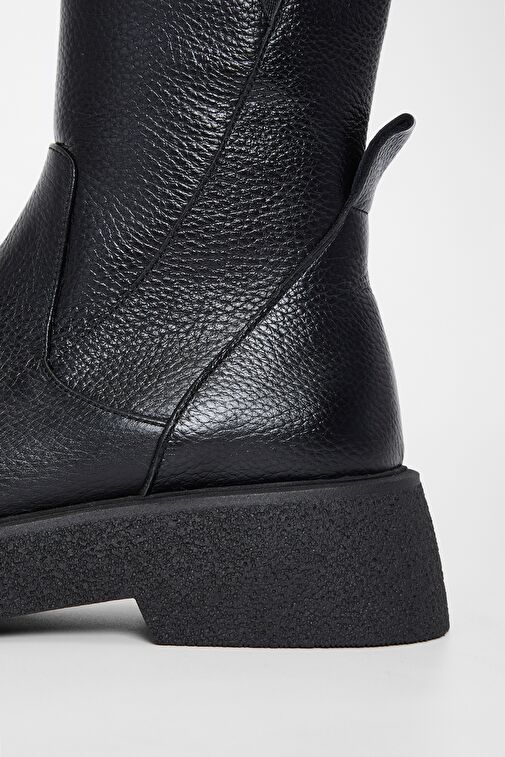 Valmenti Kadın Siyah Floter Hakiki Deri Casual Bot - Görsel 5