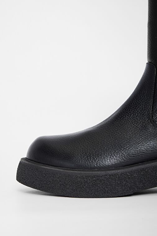 Valmenti Kadın Siyah Floter Hakiki Deri Casual Bot - Görsel 6