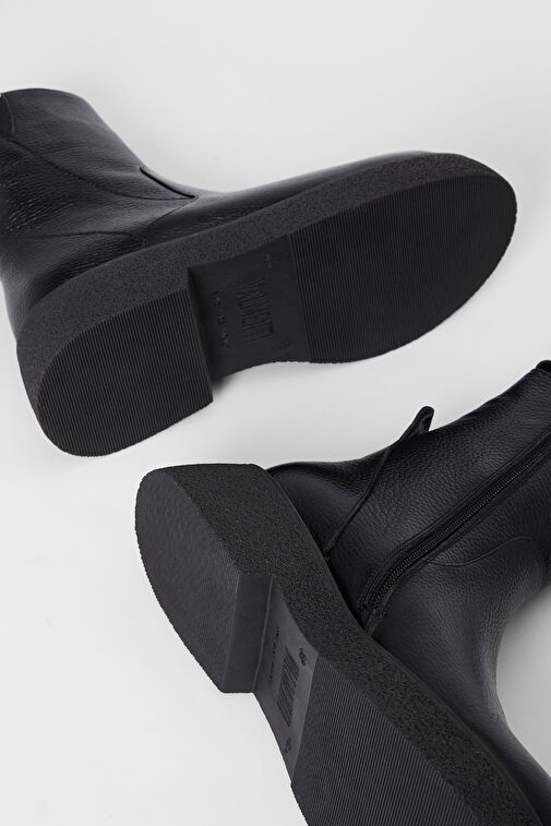 Valmenti Kadın Siyah Floter Hakiki Deri Casual Bot - Görsel 7