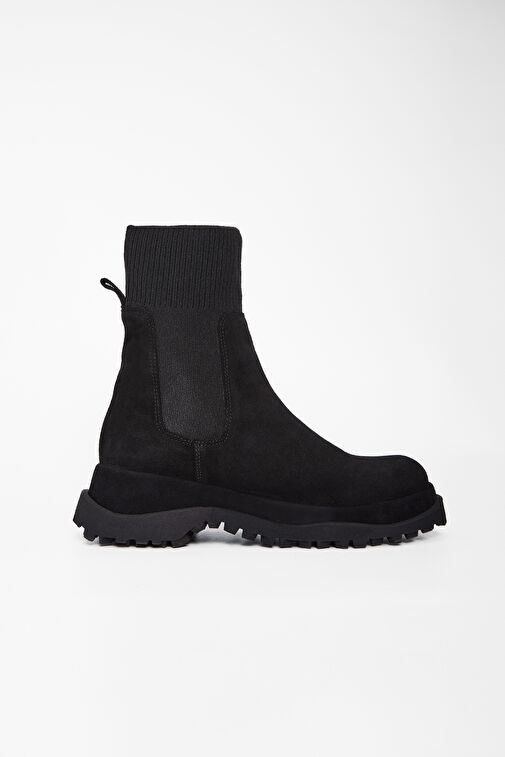 Valmenti Kadın Siyah Süet Hakiki Deri Casual Bot - Görsel 2