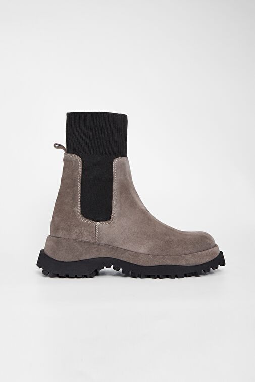 Valmenti Kadın Vizon Süet Hakiki Deri Casual Bot - Görsel 2